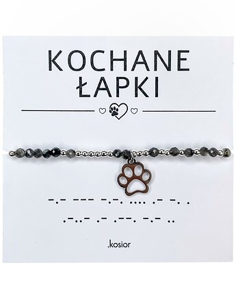 Bransoletka z kamieni naturalnych Labradoyt, Hematyt, 10% na zwierzaki, karolina kosior