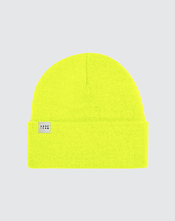 Czapka beanie neonowa żółta, HARP TEAM