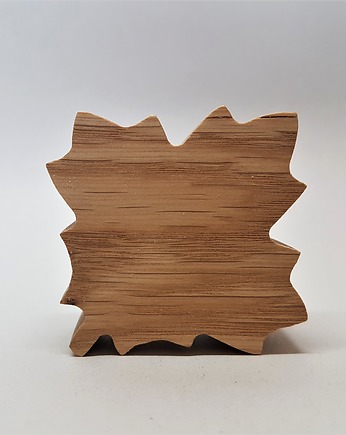 Drewniane gałki do mebli, wzór liść, Drewniane dodatki