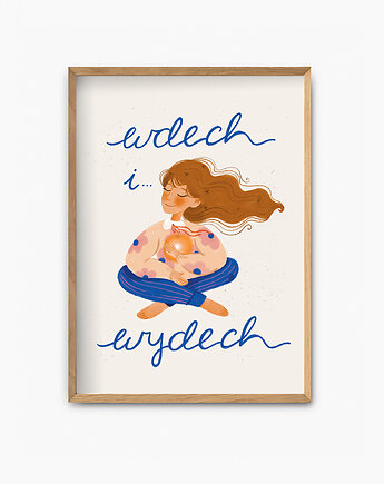 Plakat ilustracja Wdech i wydech, Papieroteka
