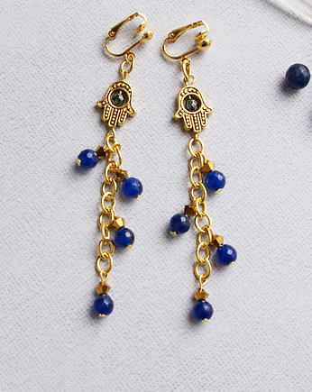 S A L E : UNIKATOWE klipsy : hamsa, kaktusia