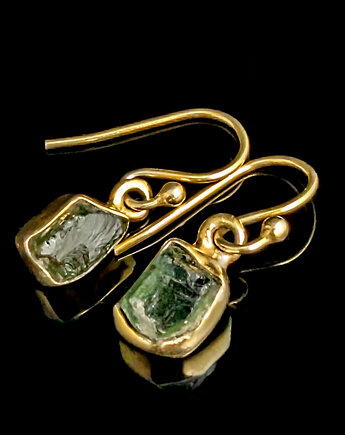 Kolczyki pozłacane baśniowe apatyty, Pracownia Neores