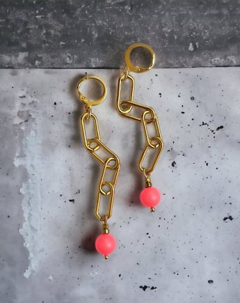 Swarovski neon pearls : neon red, kaktusia