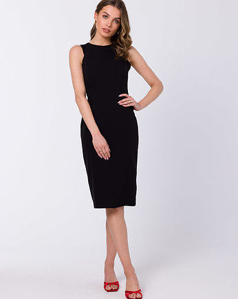 Sukienka ołówkowa bez rękawów-czarna(S-342), STYLE