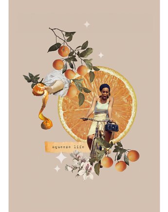 Kolaż/plakat z afirmacją  ORANGE, Focusy