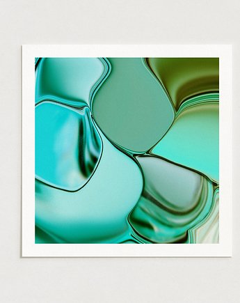 Plakat gradient / 05 / green glass / poster print, Alina Rybacka
