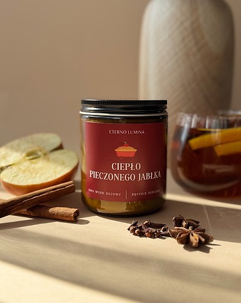 Świeca sojowa - Ciepło pieczonego jabłka, Eterno Lumina