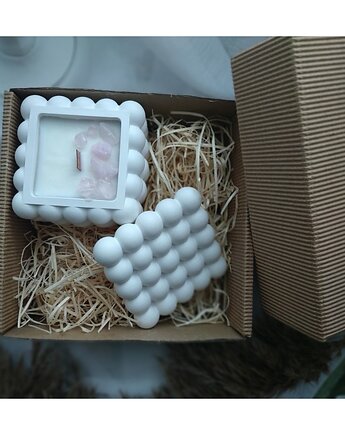 Świeca sojowa z różowym kwarcem, Narcissus Candle