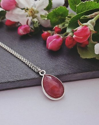 NASZYJNIK RUBIN SREBRO 925, Loa Jewellery