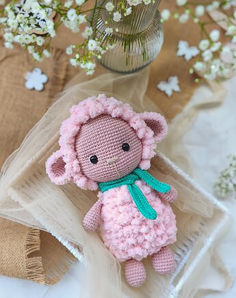 Owieczka pluszowa, Maskotka owca, Przytulanka dla dziecka, EcoToysByNastya