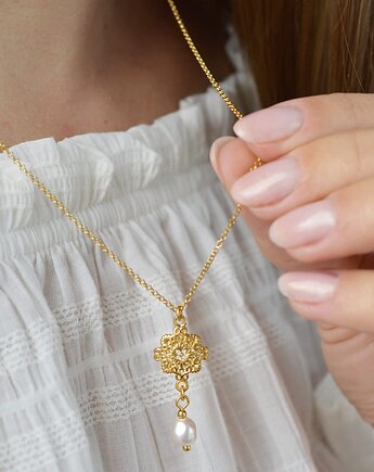 Perła i wyjątkowa zawieszka naszyjnik, Laoni