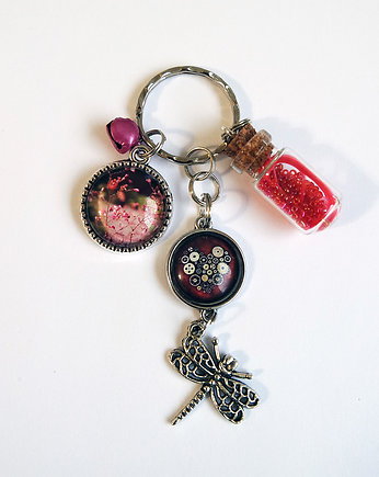 Breloczek - Kwiaty, ważka, fiolka, yenoo