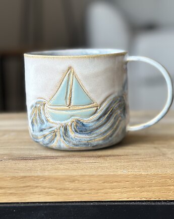 Kubek Morski, 350 ml, Ganna.pottery