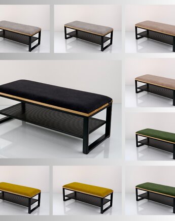 Ławka Tapicerowana Industrialna Kolory Rozmiary LGM-520, EMRA WOOD DESIGN