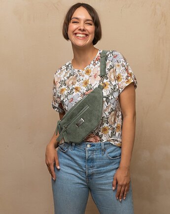 Sztruksowa nerka fall khaki, sacky bag