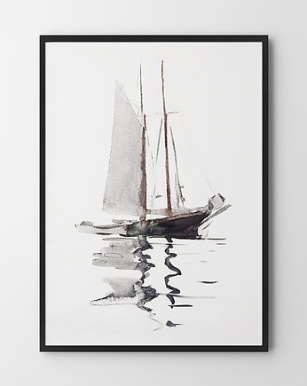 Plakat Samotny rejs  - żaglówka, HOG STUDIO