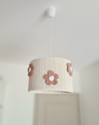 Lampa sufitowa dla dziewczynki "Różowe Stokorotki", Marmys Felt Studio