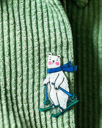 Miś Zdzisiu na nartach, Pintura