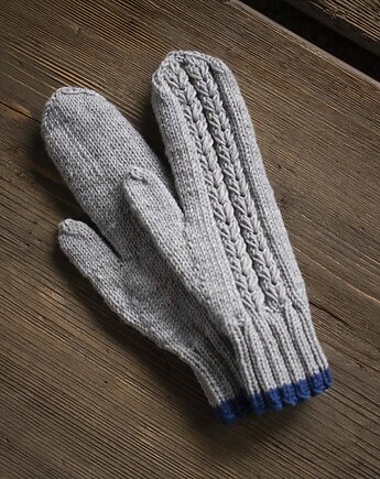 Rękawiczki z 100% wełny merino z motywem kłosa, cisza kolektyw