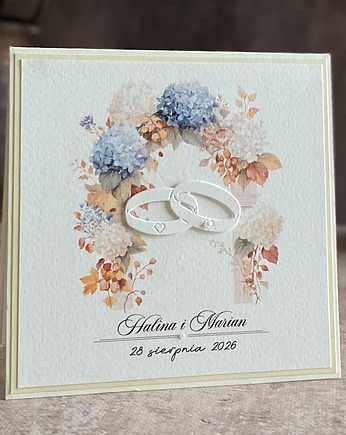 Kartka ślubna w ozdobnej kopercie, WP56c, Anna Art and Crafts