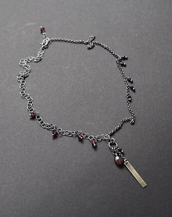 Naszyjnik Be incredible z granatmi i czarnym turmalinem, fado