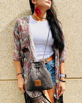 Mały worek Mili Glam Bag 2 - szara, Militu