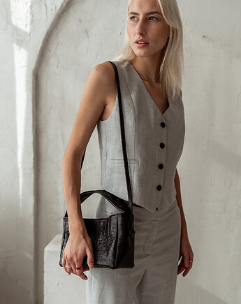 Meru - skórzana torba na ramię lub do ręki i na ramię, Lava Flow