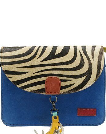 Torebka klasyczna damska zamszowa odpinany chwost brelok OLIVKA, Olivka Warsaw