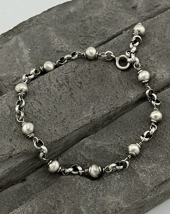 Srebrne kulki - bransoletka, RayOfArt