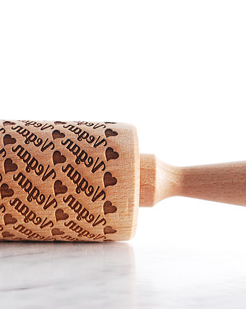 VEGAN - grawerowany wałek do ciasta, MOOD for WOOD