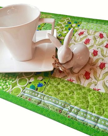 Wiosna #1  -bieżnik, mata patchwork, Gazynia