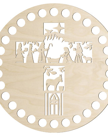 Okrągły Spód do Pudełka Koszyczka Szydełko Wzór 15 cm Ozdoba na Święta, smxdsgn