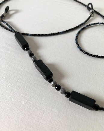 Czarny łańcuszek do okularów unisex, Luna by Sisters