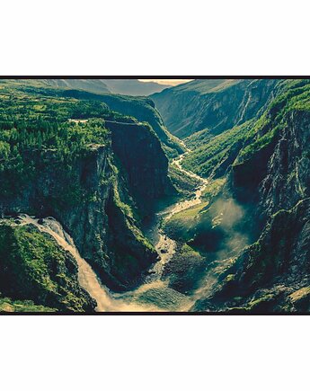 Plakat "Wodospad w norweskiej dolinie", Fotobloki and decor