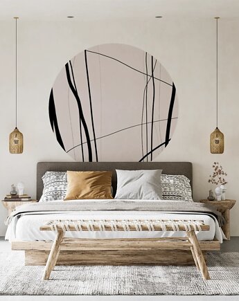 Mural DOTS LINES-  okrągła dekoracja ścienna, Ravenart