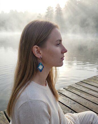 LAKE'S SECRET - wyjątkowe autorskie klipsy z żywicy, Chodelska Art Studio