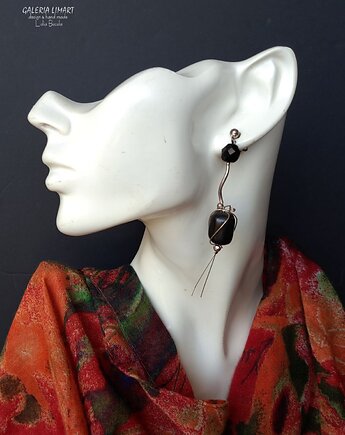 Ekskluzywnie i onyksowo, urocze kolczyki handmade  to super prezent xmas