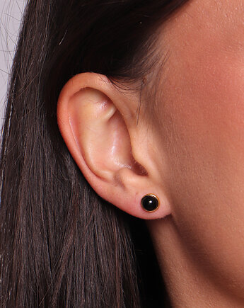 Kolczyki pozłacane sztyfty - spinel, Bring Biżuteria