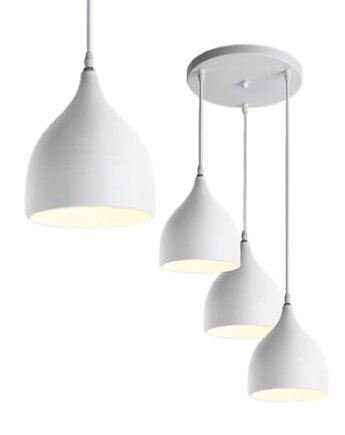 Lampa wisząca zwis żyrandol lampa na sufit biała LED E27, VOLTA LIGHT