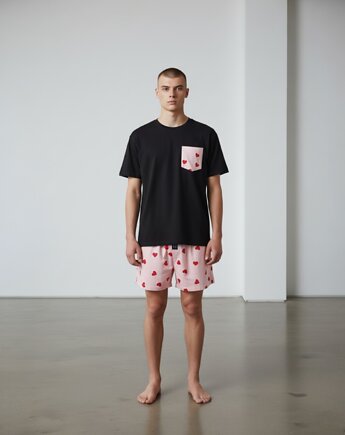Piżama Unisex bawełniana w serca, HisOutfit