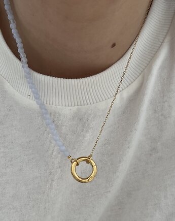 Srebrny naszyjnik baza CHALCEDON, ATdiament