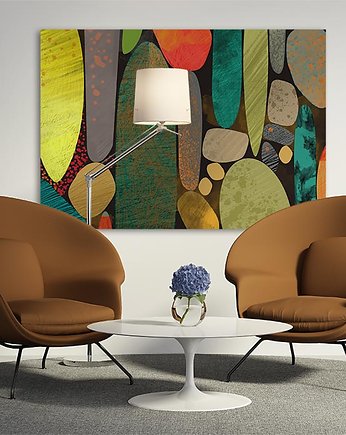 OBRAZ NA PŁÓTNIE - ABSTRAKCJA - 120x80cm, NOWdeco