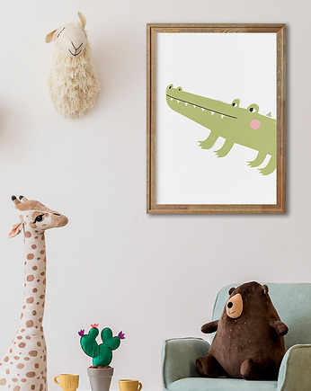 Krokodyl - plakat do pokoju dziecka, Nostalgia Prints