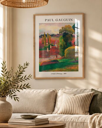 PLAKAT wystawowy, Paul Gauguin, kolorowy obraz, black dot studio