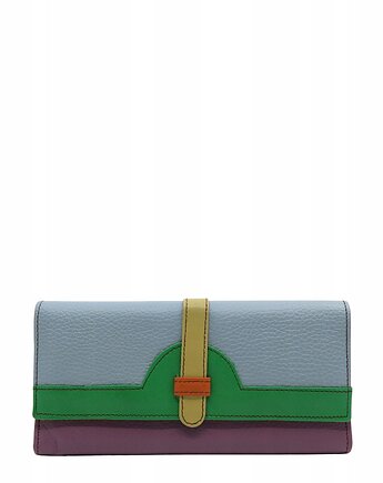 Portfel damski skórzany ze skrawków kolorowy przegródki na karty OLIVKA, Olivka Warsaw
