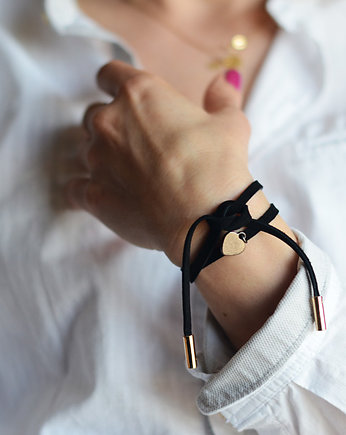 mini black/gold heart love, barboleta
