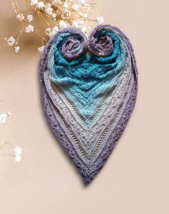 Szydełkowa chusta handmade 170/100, crochetszelka