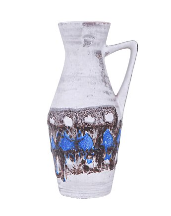 Wazon ceramiczny z uchwytem, niemiecki design, lata 60, produkcja: West Germany, Przetwory design