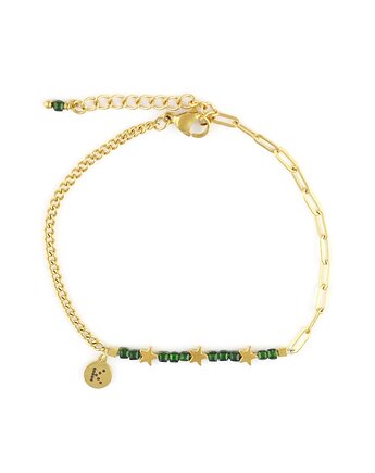 Baby Bestseller! Bransoletka z gwiazdkami - zielony Szmaragd Nilu, Kulka Bransoletki