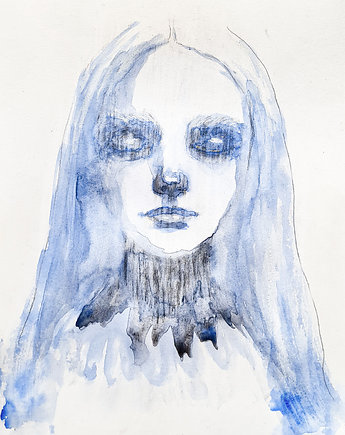 Ilustracja  Blue Girl III, Glodek Design